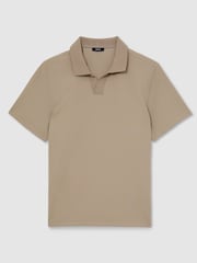 Reiss Stone Dover Textured Open-Collar Polo Shirt - Image 2 of 6