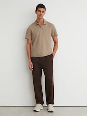 Reiss Stone Dover Textured Open-Collar Polo Shirt - Image 3 of 6