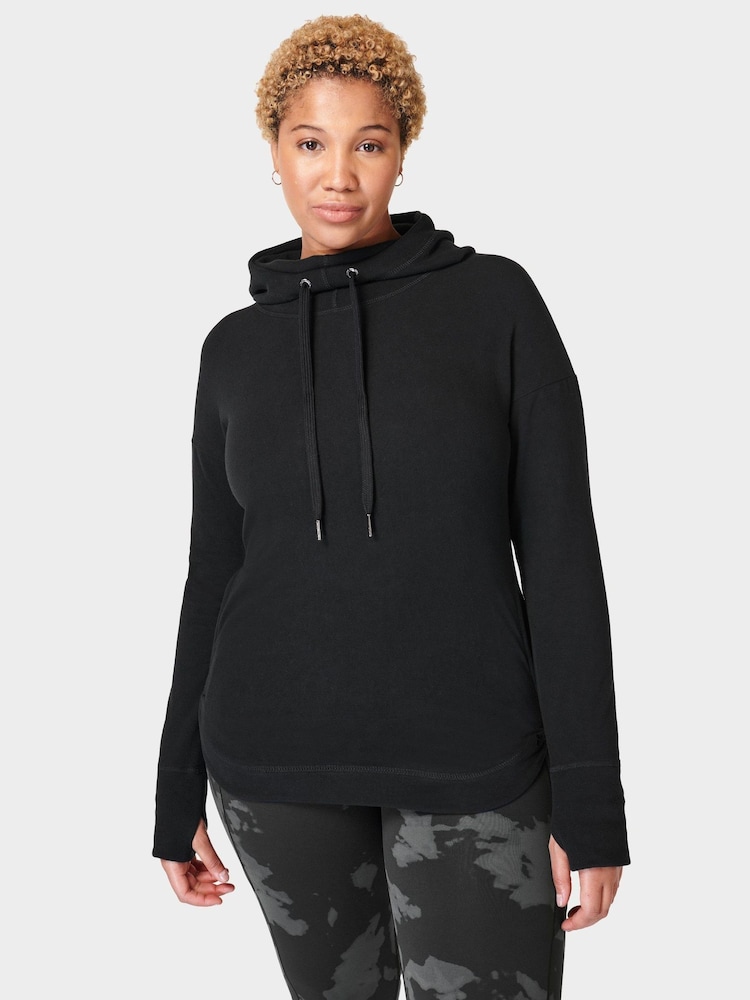 Sweaty Betty Black Escape Luxe Fleece Hoodie - Image 2 of 8
