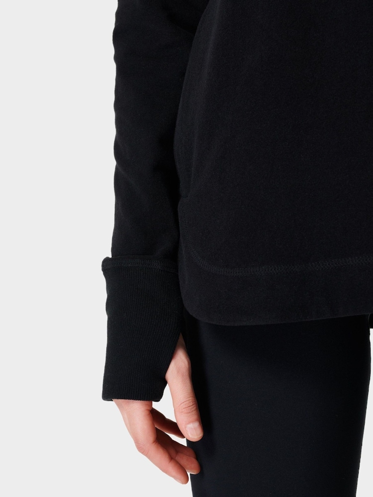 Sweaty Betty Black Escape Luxe Fleece Hoodie - Image 8 of 8