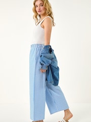 Roman Blue Gingham Culottes - Image 2 of 6