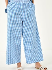 Roman Blue Gingham Culottes - Image 5 of 6