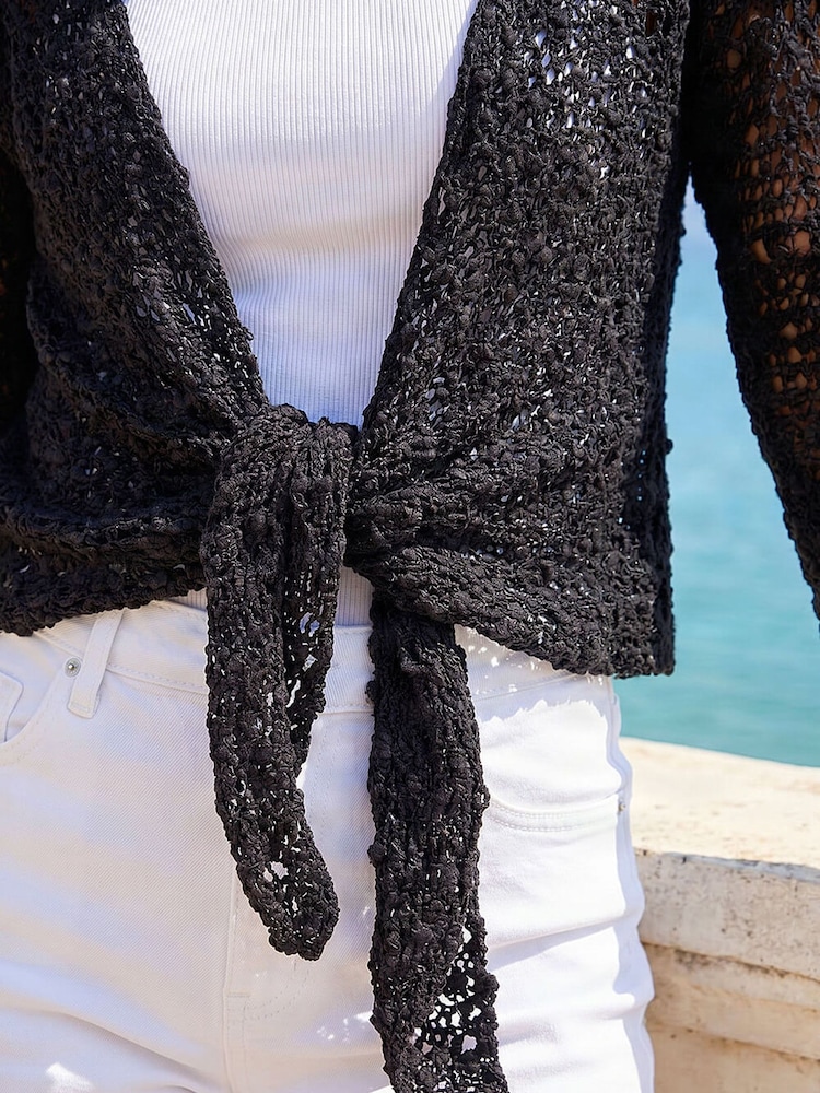 Roman Waterfall Popcorn Knitted Cardigan - Obraz 4 z 4 Roman Waterfall Popcorn Knitted Cardigan - Obraz 4 z 4