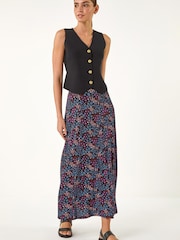 Roman 迪西花卉印花中裙 - 5的图像4｝