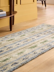 Nina Campbell Blue Ikat Jute Runner - Image 2 of 5