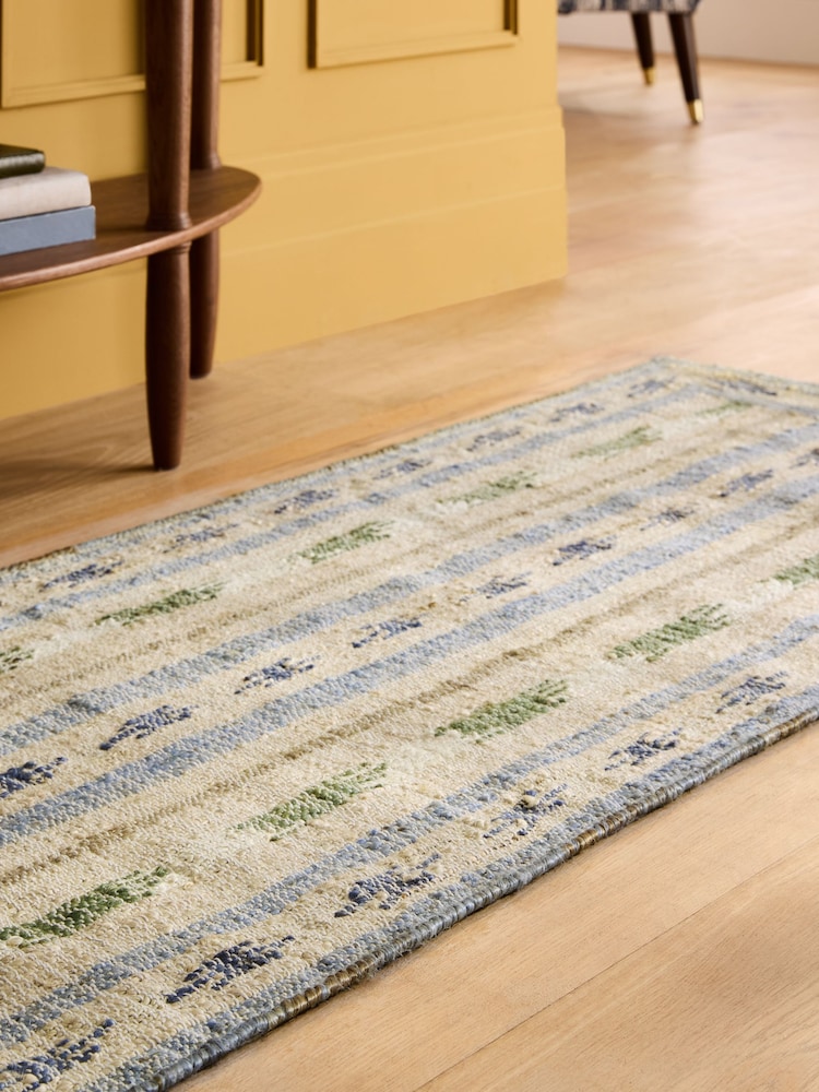Nina Campbell Blue Ikat Jute Runner - Image 2 of 5