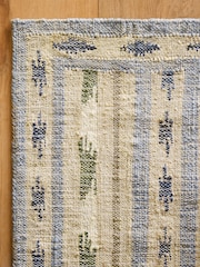 Nina Campbell Blue Ikat Jute Runner - Image 3 of 5