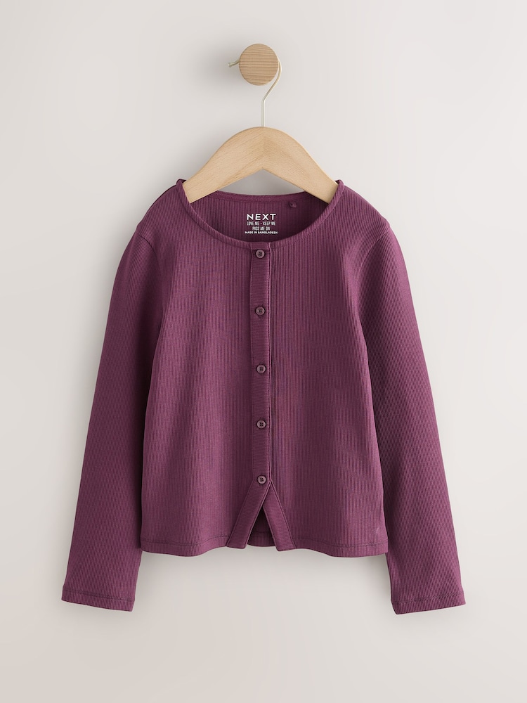 Multi Long Sleeve Ribbed Cardigans 3 Pack (3-16yrs) - Image 2 of 7