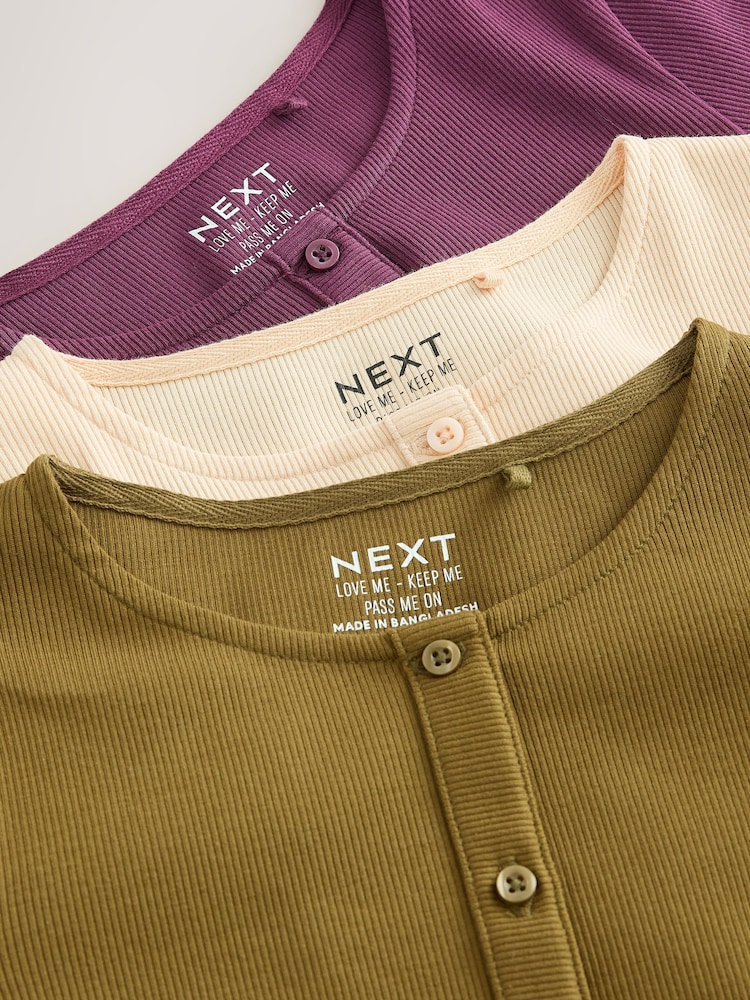 Multi Long Sleeve Ribbed Cardigans 3 Pack (3-16yrs) - Image 7 of 7