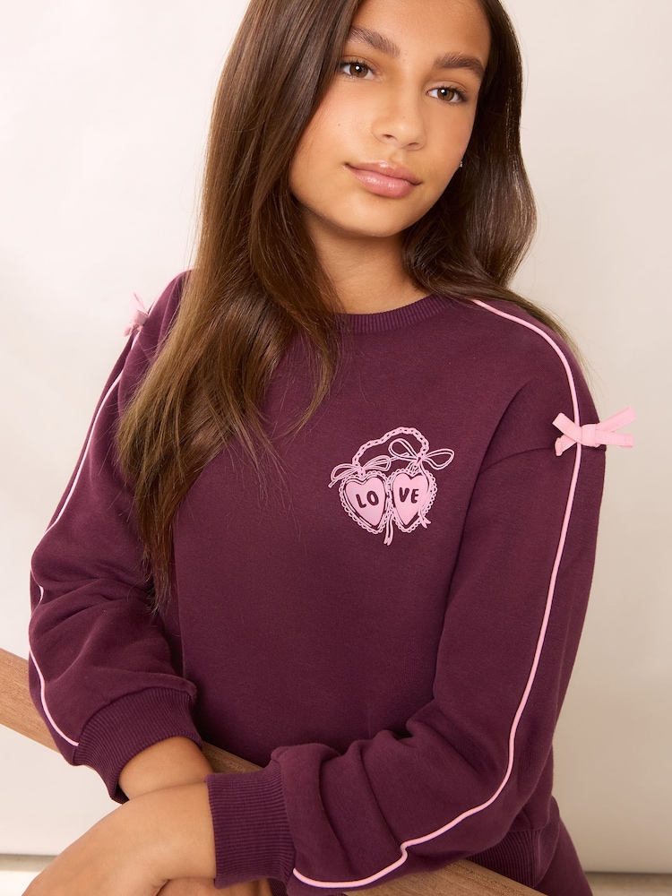 Lipsy Contrast Tipped Sweat and Joggers Set (5-14yrs) - صورة 2 من 5 Lipsy Contrast Tipped Sweat and Joggers Set (5-14yrs) - صورة 2 من 5