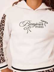 Lipsy Leopard Print Hoodie and Joggers Sweat Set (5-14yrs) - Imagen 3 de 5