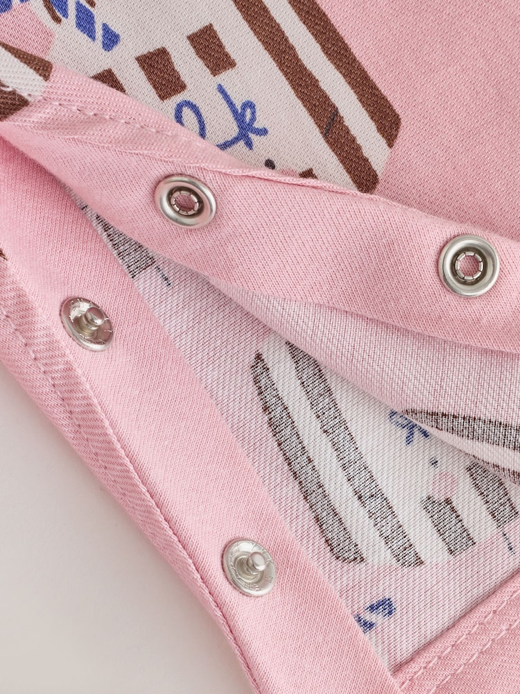 Pink Milk Club Baby Long Sleeve Bodysuit And Woven Dungarees Set 2 Piece (0mths-2yrs) - Image 11 of 11 Pink Milk Club Baby Long Sleeve Bodysuit And Woven Dungarees Set 2 Piece (0mths-2yrs) - Image 11 of 11