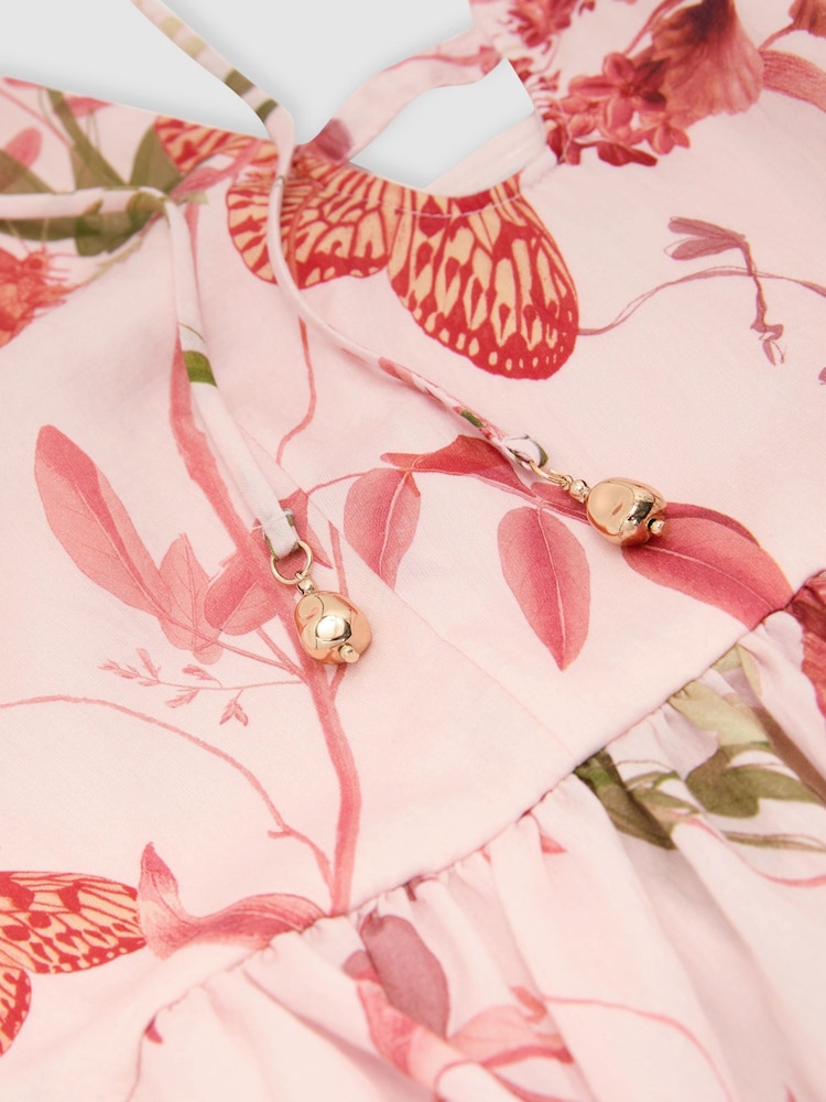 Reiss Pale Pink Tabitha Reiss | NYBG Butterfly-Embroidered Maxi Dress - Image 7 of 7 Reiss Pale Pink Tabitha Reiss | NYBG Butterfly-Embroidered Maxi Dress - Image 7 of 7
