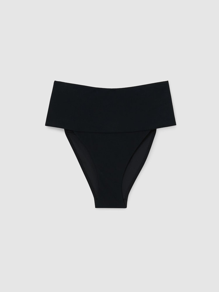 Reiss Black Alba High-Waisted Bikini Bottoms - Image 2 of 6