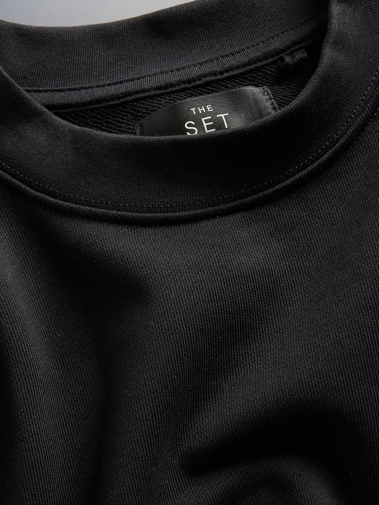 The Set Crew Neck Sweatshirt Black - Image 2 of 3