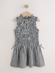 Black/White Gingham Shirred Dress (3-16yrs) - Image 1 of 6