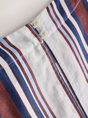 Chocolate Brown/Blue Stripe Short Sleeve Top - Image 9 of 9