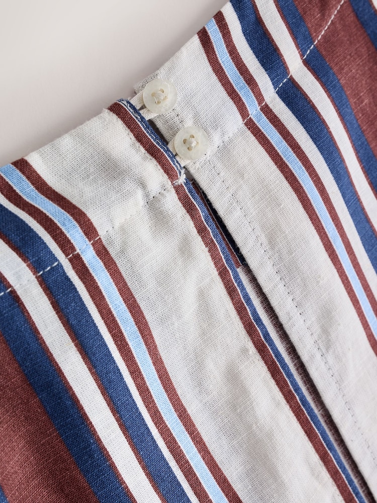 Chocolate Brown/Blue Stripe Short Sleeve Top - Image 9 of 9 Chocolate Brown/Blue Stripe Short Sleeve Top - Image 9 of 9