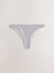 Ecru/Brown Geometric Brazilian Bikini Bottoms - Image 1 of 3
