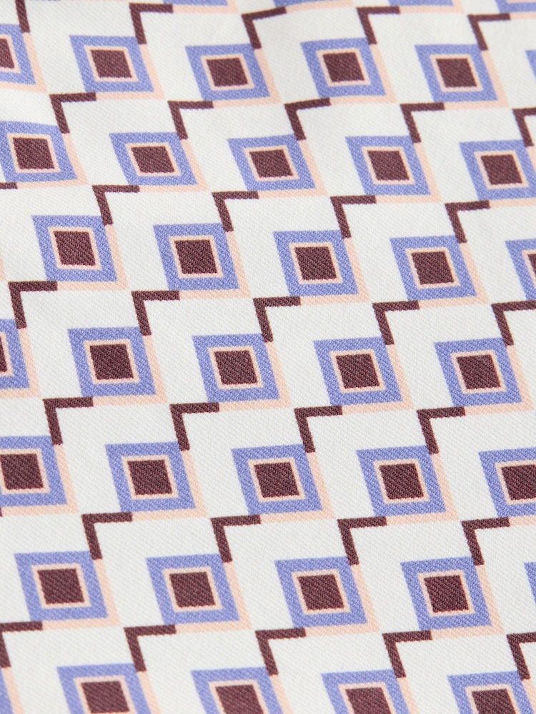 Ecru/Brown Geometric Brazilian Bikini Bottoms - Image 2 of 3 Ecru/Brown Geometric Brazilian Bikini Bottoms - Image 2 of 3