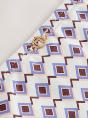 Ecru/Brown Geometric Brazilian Bikini Bottoms - Image 3 of 3