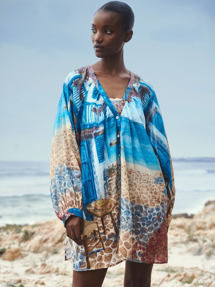 Scenic Benjamin McCregor Voluminous Beach Shirt - Image 1 of 9 Scenic Benjamin McCregor Voluminous Beach Shirt - Image 1 of 9