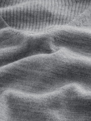 Hellgrau - N.Premium Merino Wool Roll Neck Jumper - Bild 7 von 7