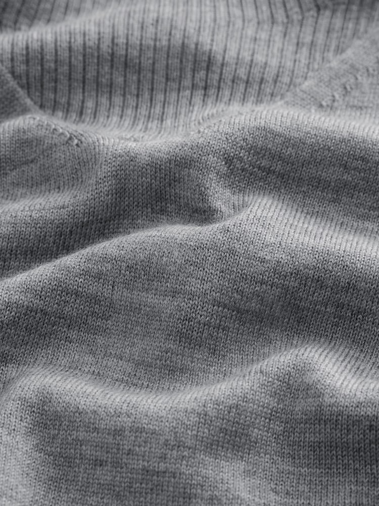 Hellgrau - N.Premium Merino Wool Roll Neck Jumper - Bild 7 von 7