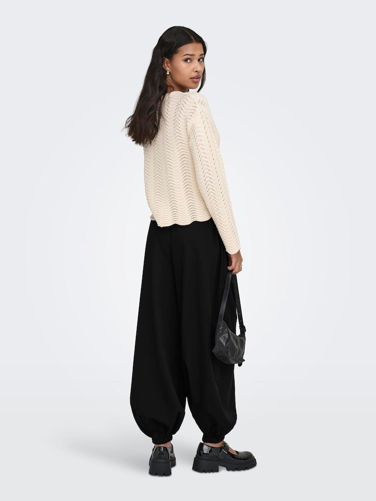 JDY Balloon Trousers With Tie Waist - Imaginea 2 din 6