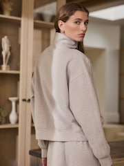 Neutral N.Premium Slinky Quarter Zip Sweatshirt - Image 4 of 8
