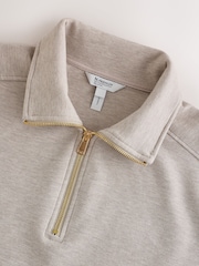 Neutral N.Premium Slinky Quarter Zip Sweatshirt - Image 7 of 8