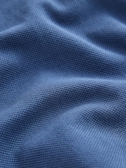 Bleu - Long Sleeve Tipped Polo Shirt (3-16yrs) - Image 3 de 4