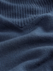 Marineblau/blau - N.Premium Merino Wool Roll Neck Jumper - Bild 8 von 8