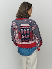 Multi Winter Scenic Christmas Cardigan - Image 4 of 7