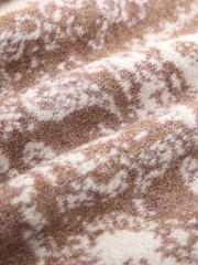 Ecru/Camel Brown Relaxed Long Sleeve Crew Neck Jumper - Image 7 of 7
