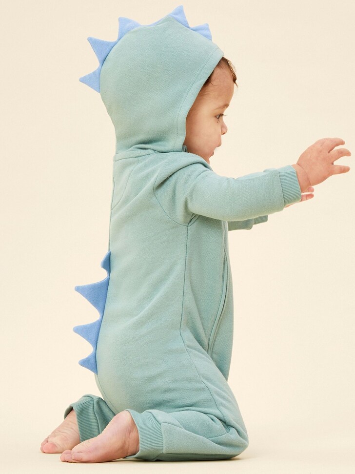 MORI Green Mint Dino Spike Supersoft Onesie