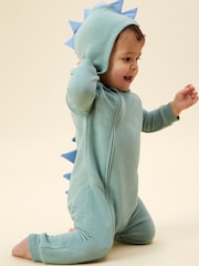 MORI Mint Dino Spike Supersoft Onesie - Imaginea 3 din 7