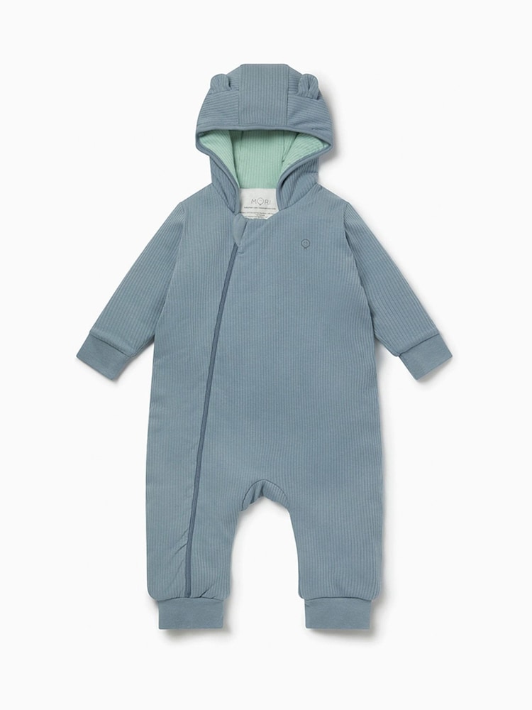 MORI Green Cosy Zip-Up Pramsuit - Image 1 of 1 MORI Green Cosy Zip-Up Pramsuit - Image 1 of 1