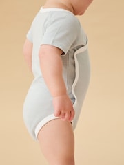 MORI Blue Supersoft Short Sleeve Kimono Bodysuit - Image 3 of 4