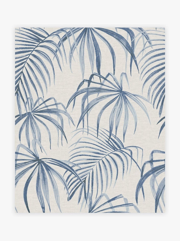 Cream Palm Print 10M Wallpaper - Image 1 of 3