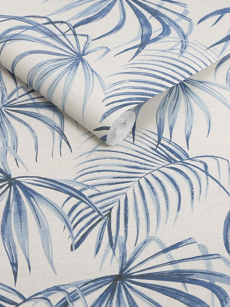 Cream Palm Print 10M Wallpaper - Image 3 of 3