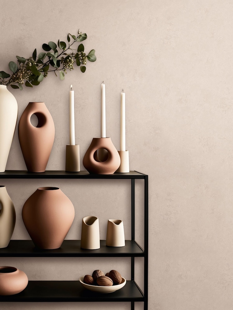 Galerie Wallcoverings Pink Terra Plain Texture Clay A4 Wallpaper Sample - Image 1 of 2