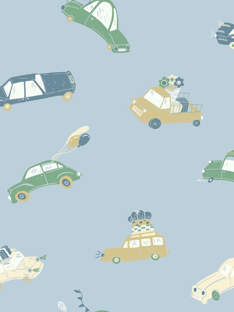 Galerie Wallcoverings Blue Resan A4 Wallpaper Sample - Image 2 of 2