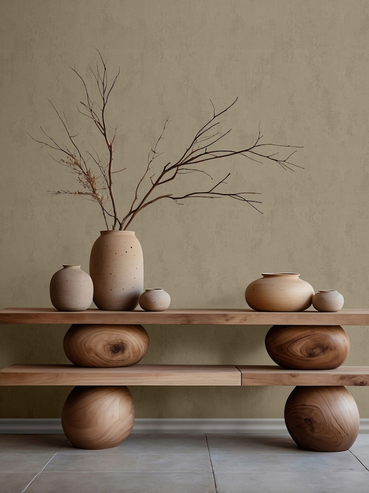 Galerie Wallcoverings Brown Terra Plain Texture Clay A4 Wallpaper Sample - Image 1 of 2