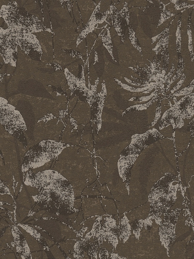 Galerie Wallcoverings Brown Horizon Tree Leaf A4 Wallpaper Sample - Image 2 of 5
