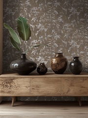 Galerie Wallcoverings Brown Horizon Tree Leaf A4 Wallpaper Sample - Image 3 of 5