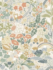 Galerie Wallcoverings Green Resan Kids A4 Wallpaper Sample - Image 2 of 3