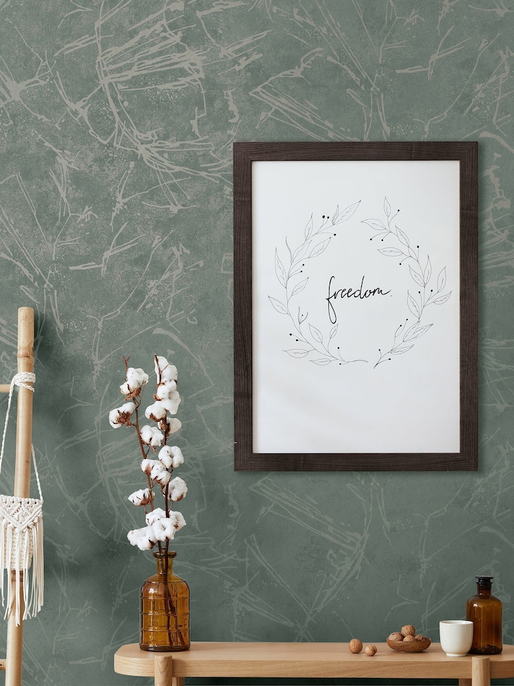 Galerie Wallcoverings Green Terra Abstract Clay A4 Wallpaper Sample - Image 1 of 3