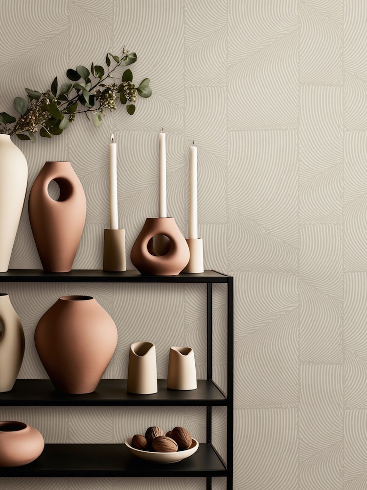 Galerie Wallcoverings Grey Terra Abstract Clay A4 Wallpaper Sample - Image 1 of 2