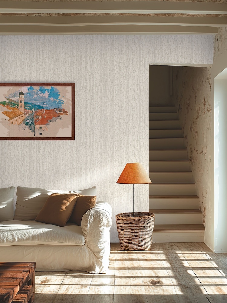 Galerie Wallcoverings Beige Horizon Wood A4 Wallpaper Sample - Image 1 of 5